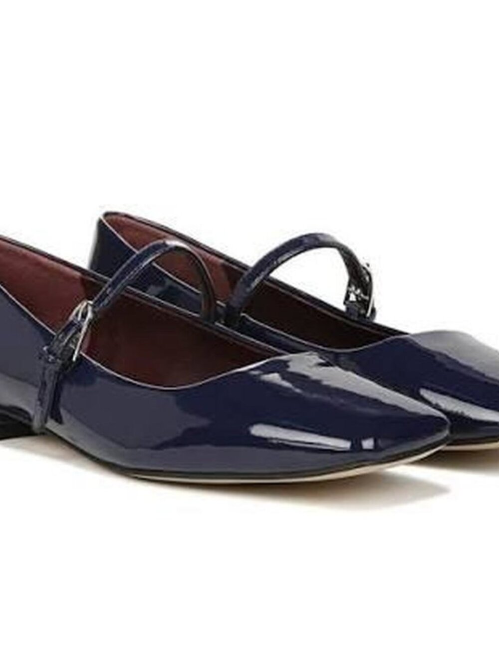 NWT Franco Sarto Valie Mary Jane Flat in Inky Navy Patent Leather
